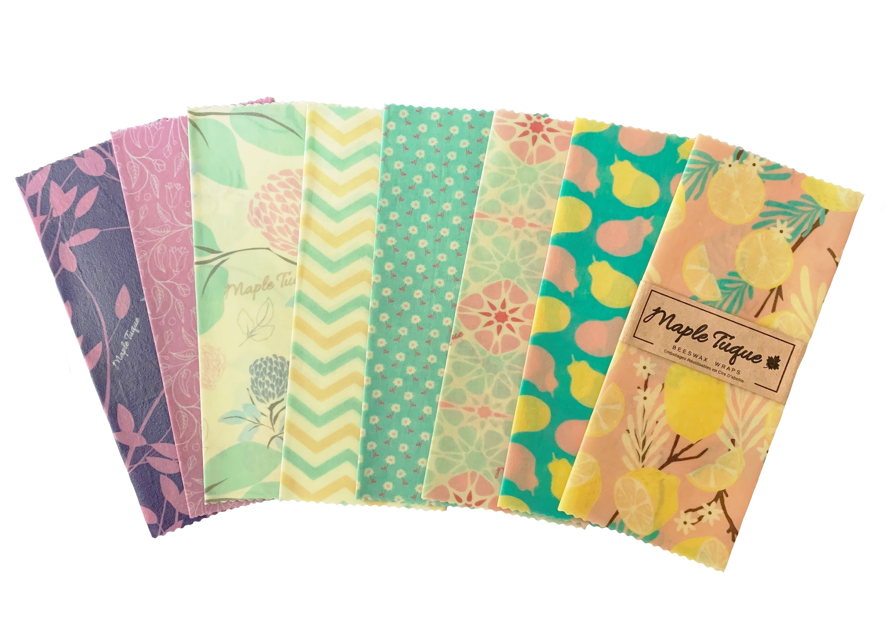 Pack of 2 Assorted Beeswax Wraps - Medium & Small